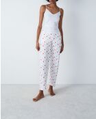 Ecru broek Pabou met hartjespatroon