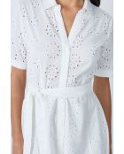 Vestido blanco bordado Carla