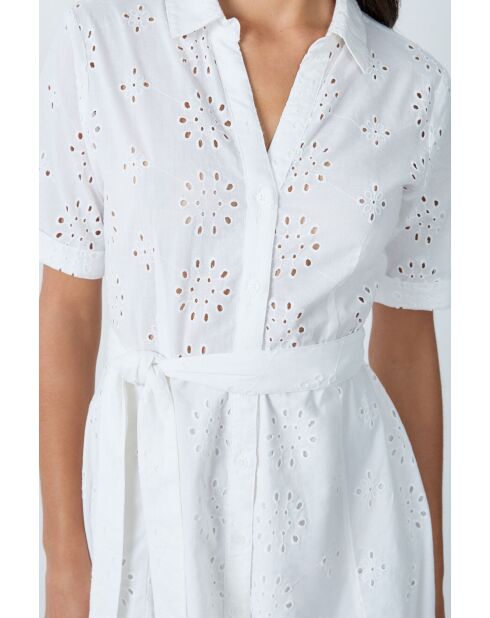 Carla weißes besticktes Kleid
