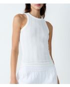 Camiseta blanca sin mangas Foz