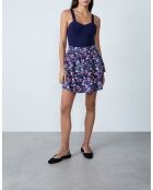 Gonna Vilma blu verde stampata