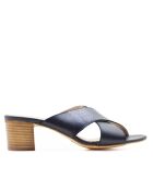 Sandales CA-1878 Nappa bleu marine - Talon : 5 cm