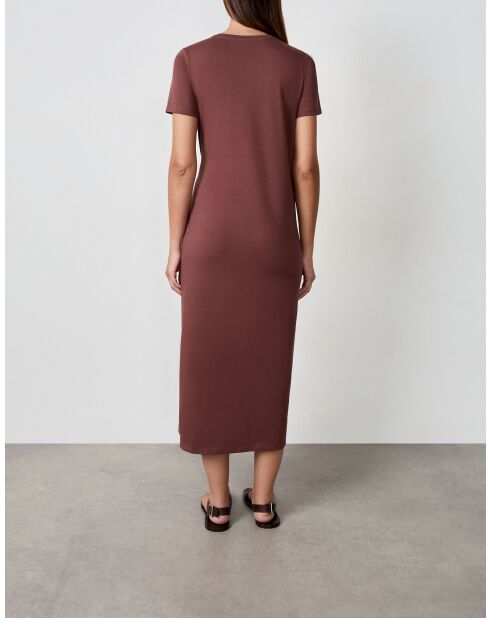 Vestido largo marrón Gulzy