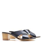 Sandales CA-1878 Nappa bleu marine - Talon : 5 cm