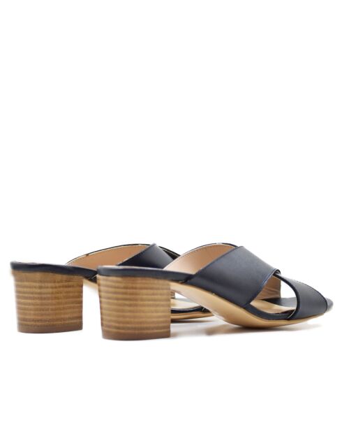 Sandales CA-1878 Nappa bleu marine - Talon : 5 cm