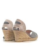 Sandales compensées Ana Belen grises - Talon : 6,5 cm