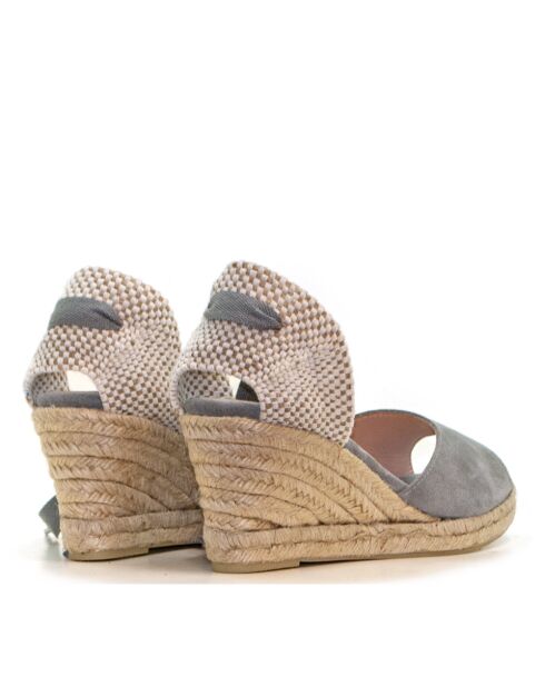 Sandales compensées Ana Belen grises - Talon : 6,5 cm