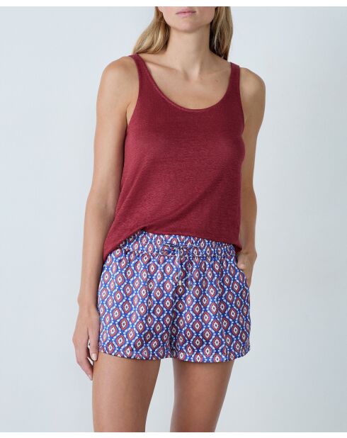 Mally shorts met veelkleurige print