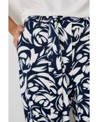 Calypso blauwgroene broek met print