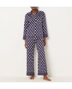 Hemd mit floralem blauem Aufdruck