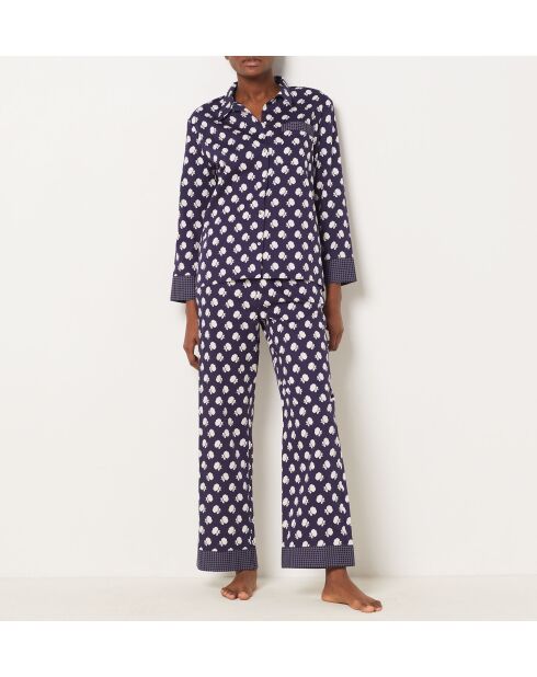 Bloemenhemd met blauwe print