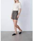 Una falda Donatien con estampado de fondo crudo