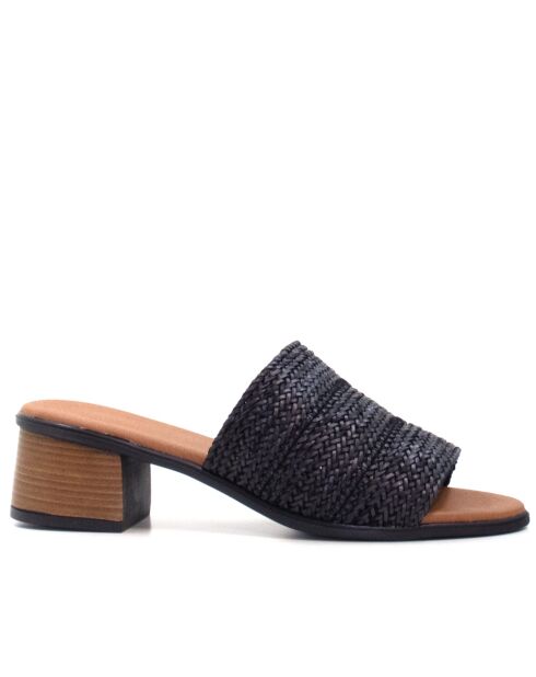 Sandales à talon Moon vaqueta noires