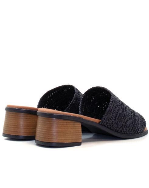 Sandales à talon Moon vaqueta noires