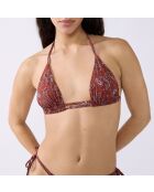 Charliz driehoekige bh zonder beugel en zonder schelp bedrukte baksteenachtergrond