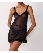 Camicia da notte nera Sensation