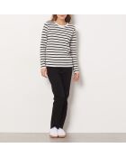 Ava schwarzes gestreiftes T-Shirt