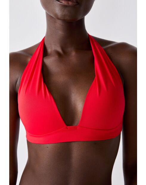 Soutien-gorge triangle sans armature et avec coque Luarca rouge