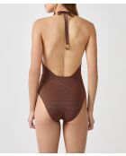 Helio bruin 1-delig badpak zonder frame