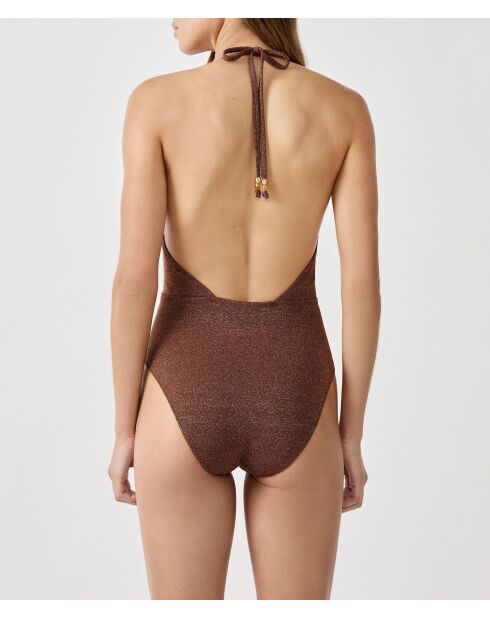 Helio bruin 1-delig badpak zonder frame