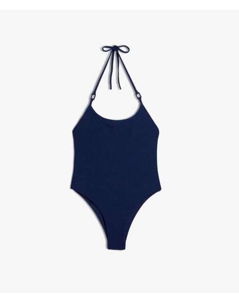 Traje de baño de una sola pieza con aros y aros de color azul medianoche de Waimea