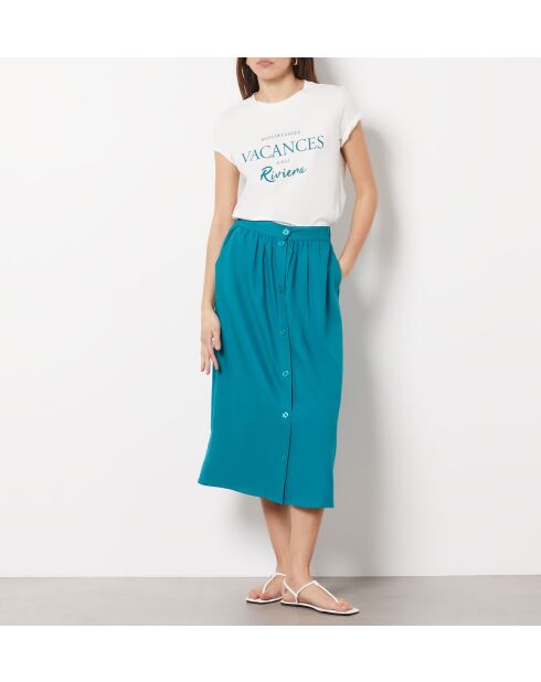 Jupe Vanessa bleu canard