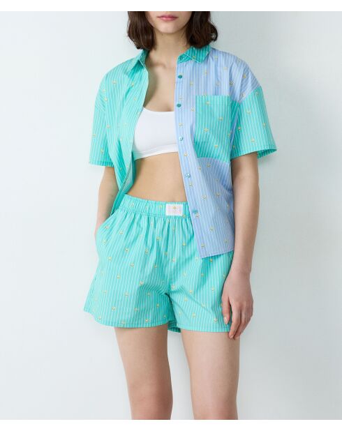 Blauwe gestreepte korte broek van Vahe