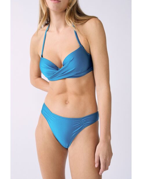 Blauw Negara bikinibroekje met hoge pijpen