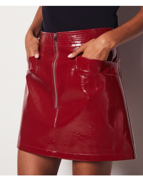 Jupe Litchi rouge