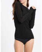 T-shirt nera Warmlight