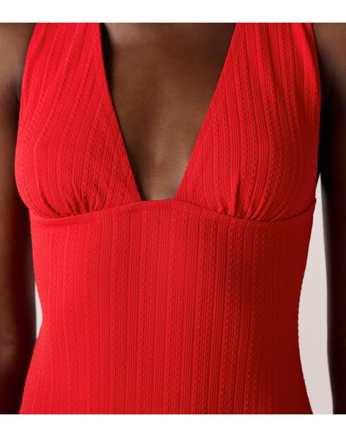 Zagararoter einteiliger Badeanzug ohne Rahmen ohne Schale