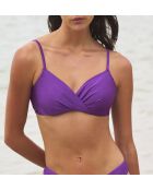 Violetter Alien-Triangel-BH mit Bügel und ohne Schale