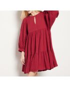 Bordeauxrode jurk van Aerys