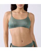 Blanes graugrüner BH ohne Bügel und ohne Schale