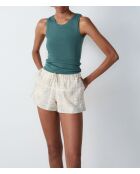 Benjy korte broek met ecru print