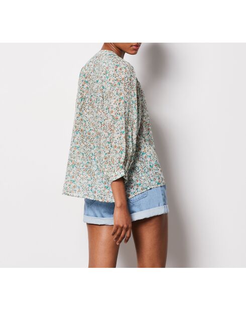 Blauwgroen overhemd met print Vaiana