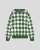 Grüner karierter Ranger-Pullover