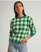 Grüner karierter Ranger-Pullover