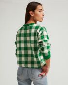 Grüner karierter Ranger-Pullover