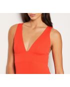 Première oranje 1-delig zwempak zonder frame zonder schelp