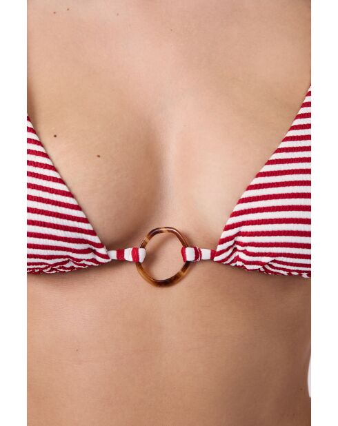 Celestes rode triangelbeha zonder beugel en zonder schelp