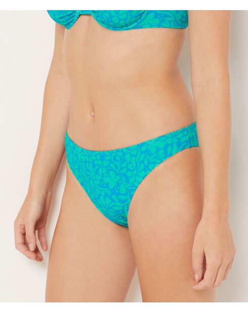 Manzania standaard bikinibroekje met blauwe achtergrondprint