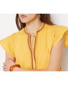 Aja jurk met boterbloemenborduursel