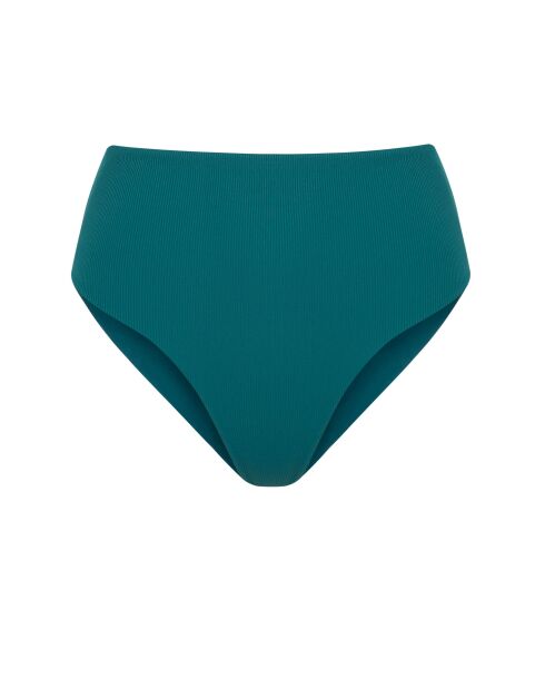 Braguita de bikini azul petróleo de cintura alta