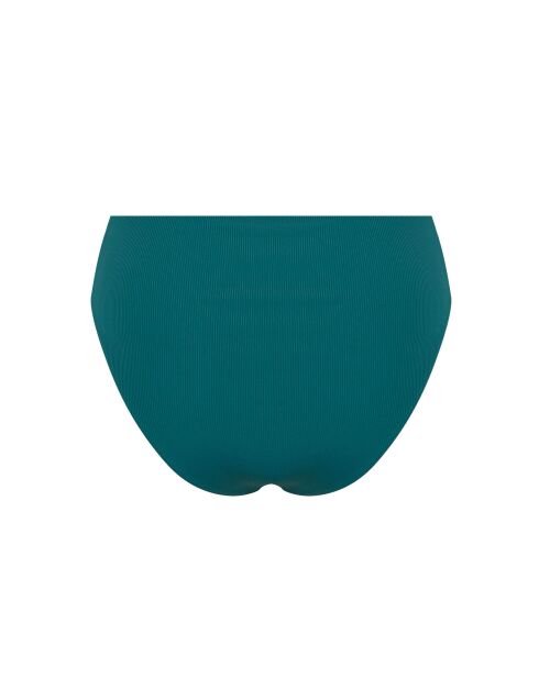 Braguita de bikini azul petróleo de cintura alta