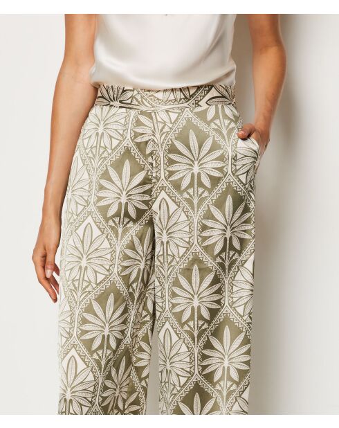 Silan broek gedrukt op kaki achtergrond