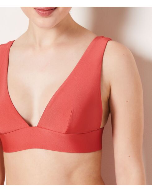 Caleta driehoekige bh in terracotta zonder beugel en zonder schelp