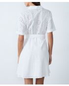 Vestido blanco bordado Carla