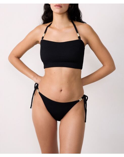 Slip bikini nero luminoso