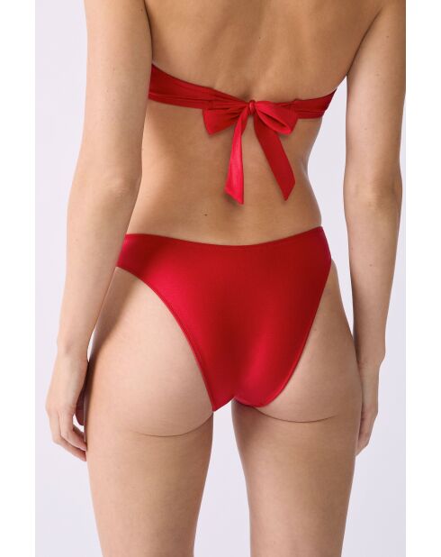 Negara rood hoogopgesneden bikinibroekje